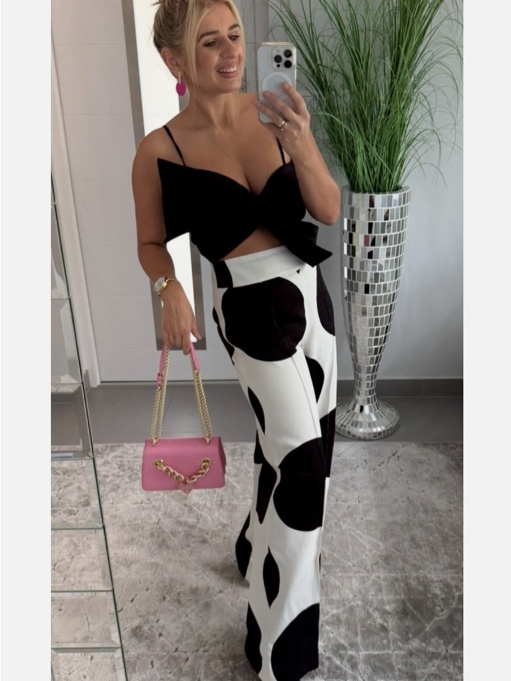 Zara Polka Dot Wide Leg Trousers - Picture 12 of 16